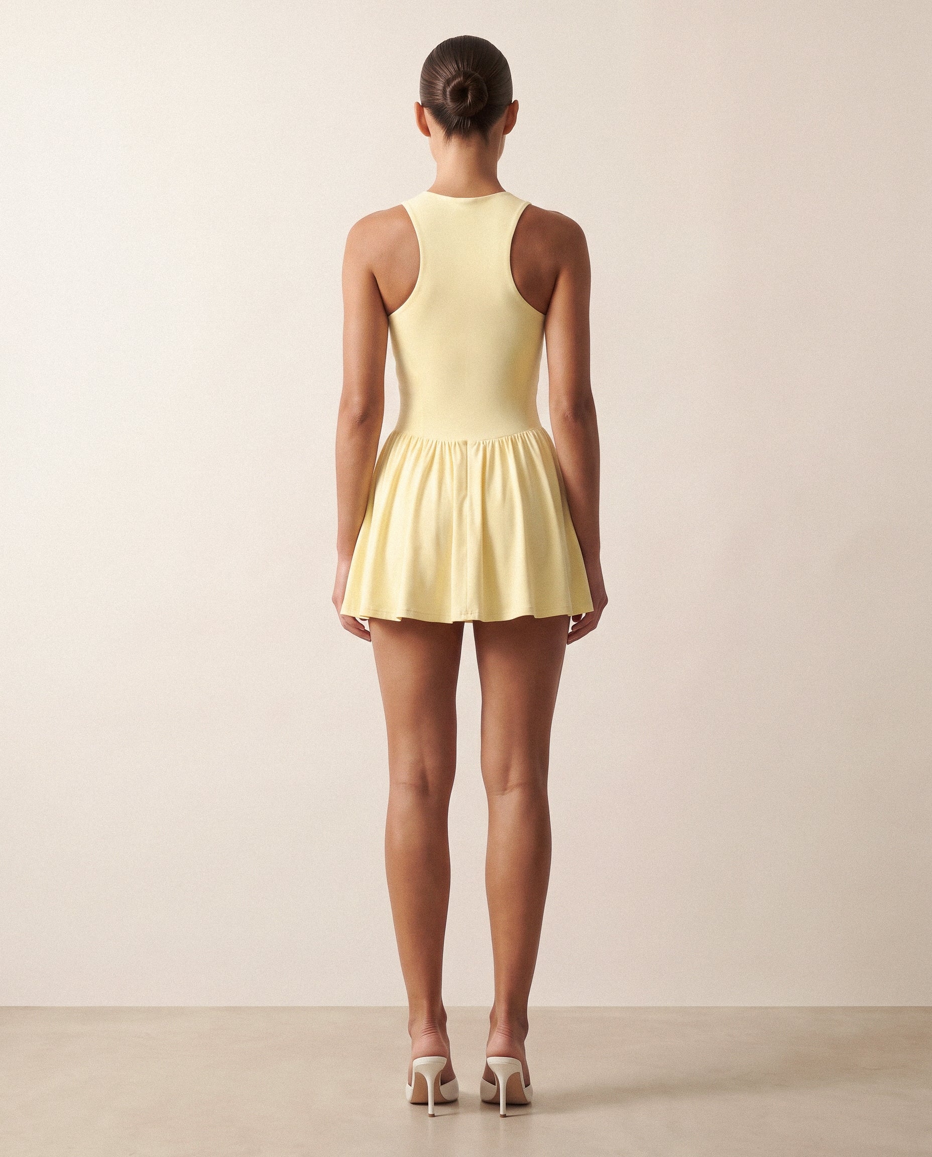 Ruched Zip-up Dress