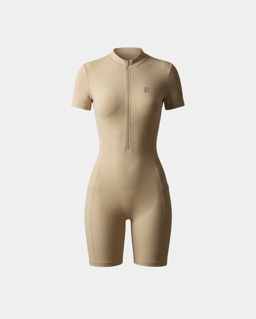 Quarter-Zip Romper
