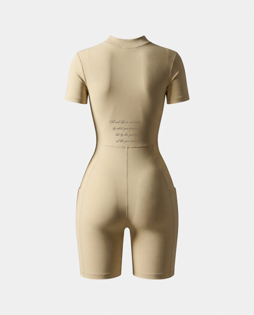Quarter-Zip Romper