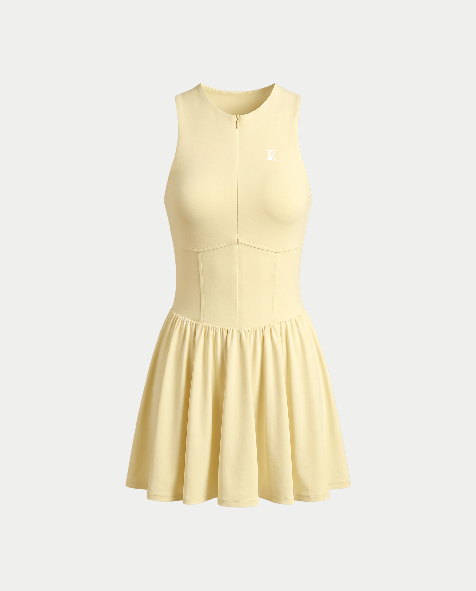 Ruched Zip-up Dress