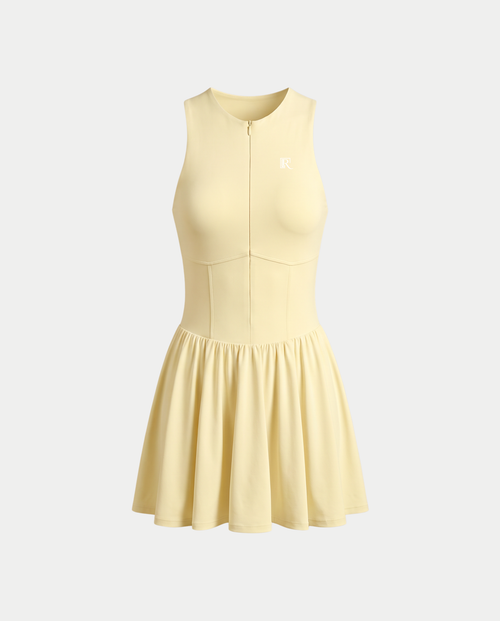 Ruched Zip-up Dress